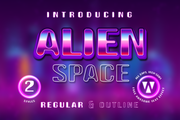 Alien Space Font: A Futuristic Display Typeface for Creative Makers