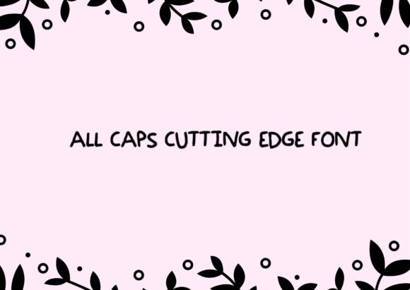 All Caps Cutting Edge Font for Bold Branding and Creative Typography