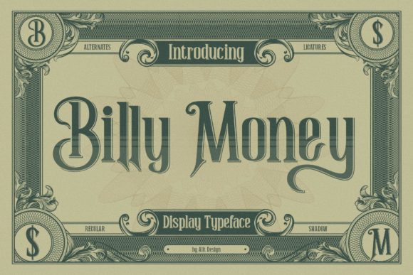 Billy Money Font: A Premium Display Typeface for Victorian Elegance