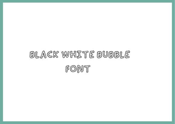 Black White Bubble Font for Creative Branding Projects