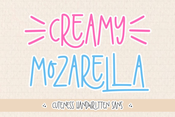 Creamy Mozarella Font: A Playful Display Typeface for Creative Makers