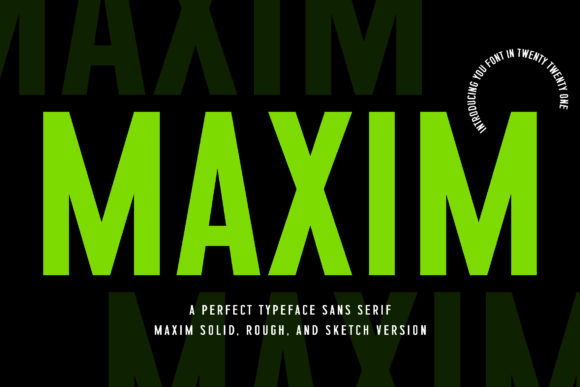 Maxim Font: Bold and Stylish Display Typeface for Craft Creators