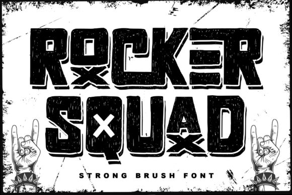 Rocker Squad Display Font for Creative Branding Projects