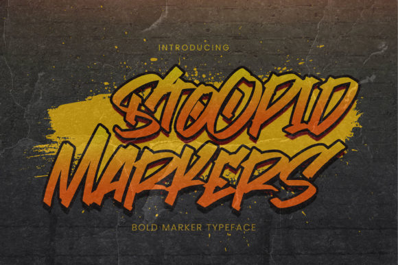 Stoopid Markers: A Bold Display Font for Street-Style Designs